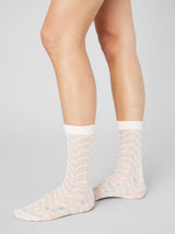 Mila Ruffle Socks - Cloud Pink