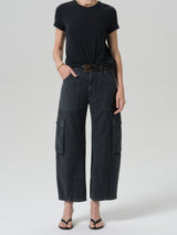 Thassos Twisted Seam Utility Pant in Washed Black
