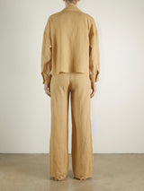 Hepburn Pant in French Linen - Wheat *Final Sale*