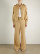 Hepburn Pant in French Linen - Wheat *Final Sale*