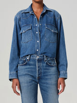 Cropped Western Shirt - Chaya