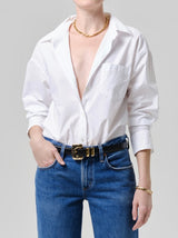 Thea Boyfriend Shirt in White