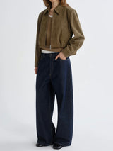 Nahla Cropped Suede Jacket - Canopy