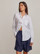 Sena Shirt in Marbella Poplin - White