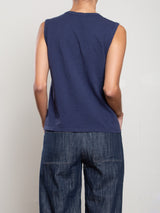 Muscle Shell in Supima Slub - Blueberry