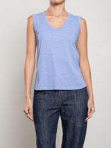 Muscle Shell in Supima Slub - Blue Jay
