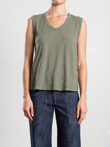 Muscle Shell in Supima Slub - Artichoke