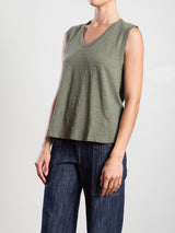 Muscle Shell in Supima Slub - Artichoke