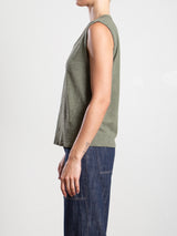 Muscle Shell in Supima Slub - Artichoke