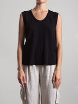 Muscle Shell in Supima Slub - Black