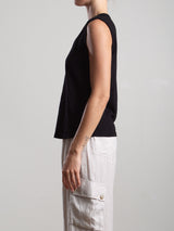 Muscle Shell in Supima Slub - Black