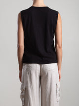 Muscle Shell in Supima Slub - Black