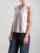 Muscle Shell in Supima Slub - Cement