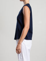 Muscle Shell in Supima Slub - Midnight