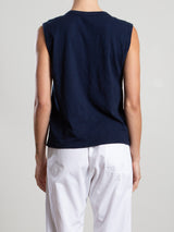 Muscle Shell in Supima Slub - Midnight