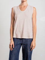 Muscle Shell in Supima Slub - Sand