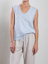 Muscle Shell in Supima Slub - Sky