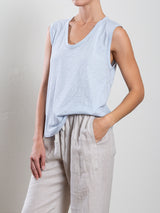 Muscle Shell in Supima Slub - Sky