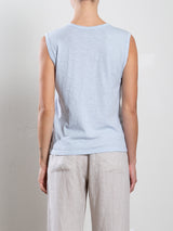 Muscle Shell in Supima Slub - Sky