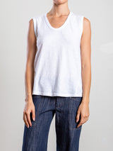 Muscle Shell in Supima Slub - White