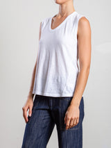 Muscle Shell in Supima Slub - White