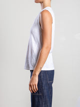 Muscle Shell in Supima Slub - White