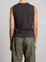 Ava Crop Tank in Supima Slub - Carbon