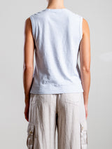 Ava Crop Tank in Supima Slub - Sky