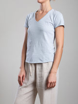 Classic V-Neck Tee in Supima Slub - Breeze