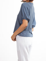 Colby Tee in Supima Slub - Denim