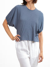 Colby Tee in Supima Slub - Denim