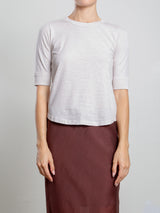 Giada Slim Crew in Supima Slub - Fog