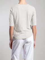 Giada Slim Crew in Supima Slub - Cement