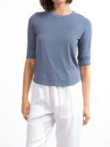 Giada Slim Crew in Supima Slub - Denim