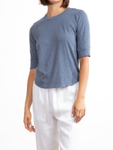 Giada Slim Crew in Supima Slub - Denim