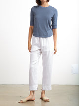 Giada Slim Crew in Supima Slub - Denim