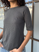 Giada Slim Crew in Supima Slub - Lava