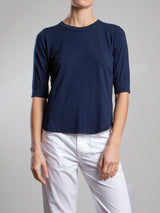 Giada Slim Crew in Supima Slub - Midnight