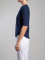 Giada Slim Crew in Supima Slub - Midnight