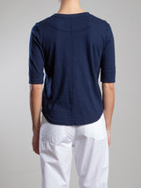 Giada Slim Crew in Supima Slub - Midnight
