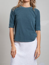 Giada Slim Crew in Supima Slub - Sea