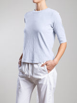 Giada Slim Crew in Supima Slub - Sky