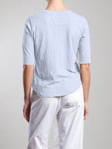 Giada Slim Crew in Supima Slub - Sky