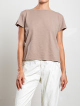 Kerri Boxy Crop Tee in Supima Slub - Foundation