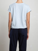 Kerri Boxy Crop Tee in Supima Slub - Sky