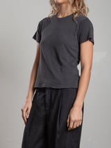 Audrey Baby Tee in Tissue Jersey - Vintage Black