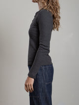 Jude Henley in Thermal - Dark Heather Grey