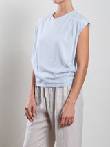 Terrance Tuck Tee in Tissue Jersey - Sky