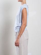Terrance Tuck Tee in Tissue Jersey - Sky
