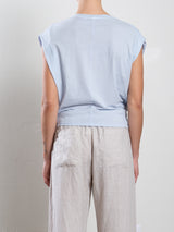 Terrance Tuck Tee in Tissue Jersey - Sky